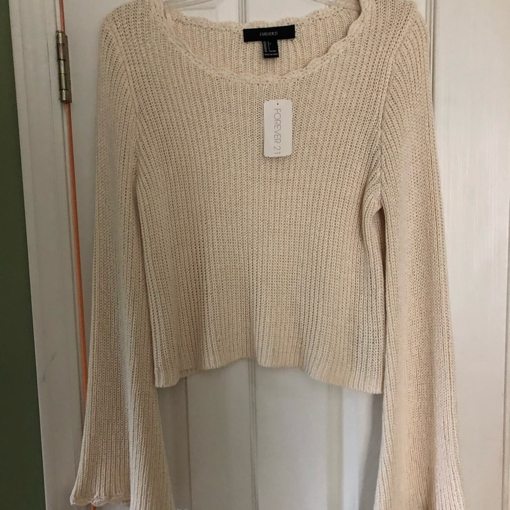 Cream Forever 21 Boho Sweater